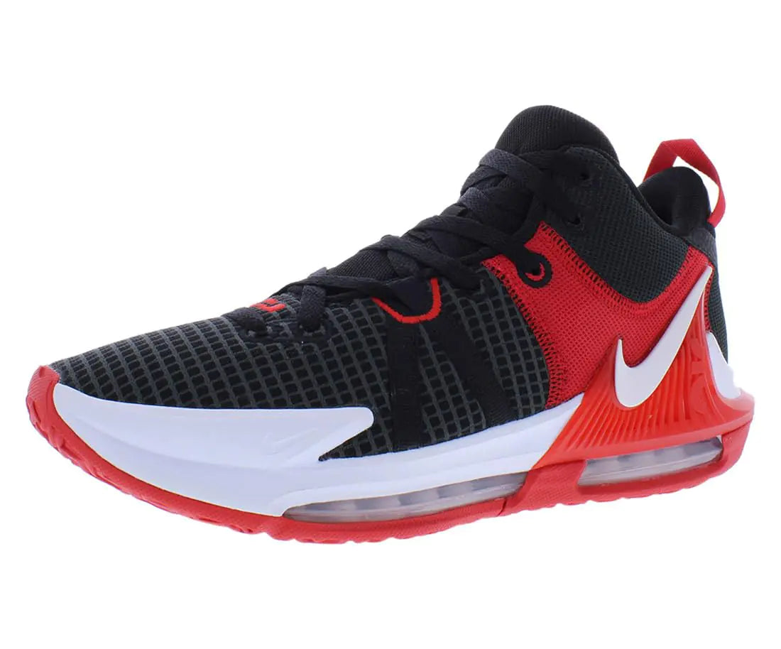 Nike Mens Lebron Witness 7 Basketball Shoe Black/White-University Red 10 M US